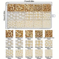 1240PCS 10x17mm CCB Imitation Pearl Acrylic Spacer Beads – DIY Jewelry Making Kit for Bracelets, Necklaces & Craft Accessories