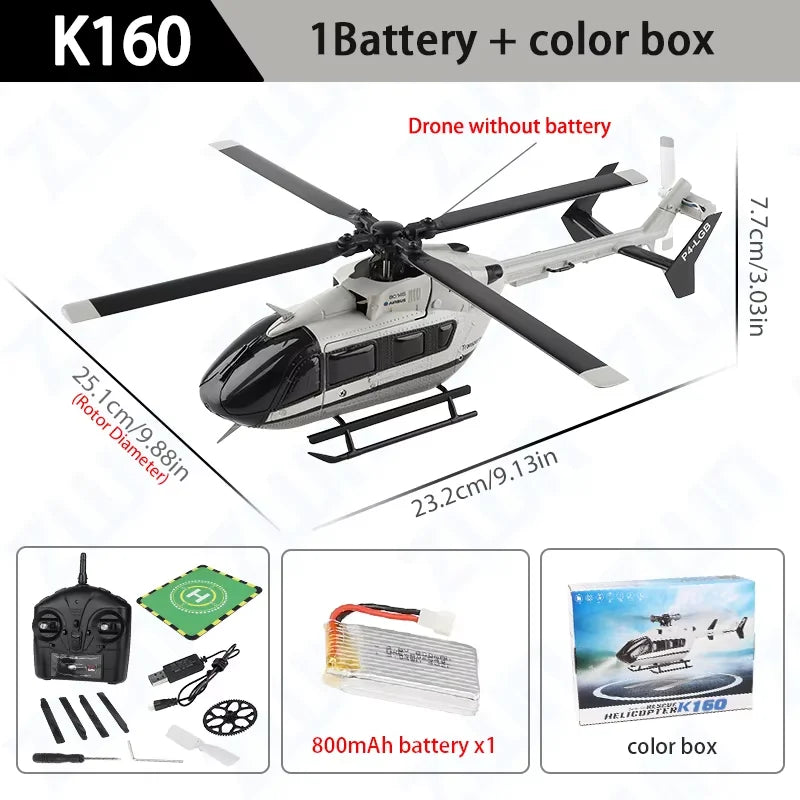 WLtoys K170 RC Helicopter 2.4G 6-Aixs Gyroscope 4CH Altitude Hold Optical Flow Remote Control Helicopter Toys for Children