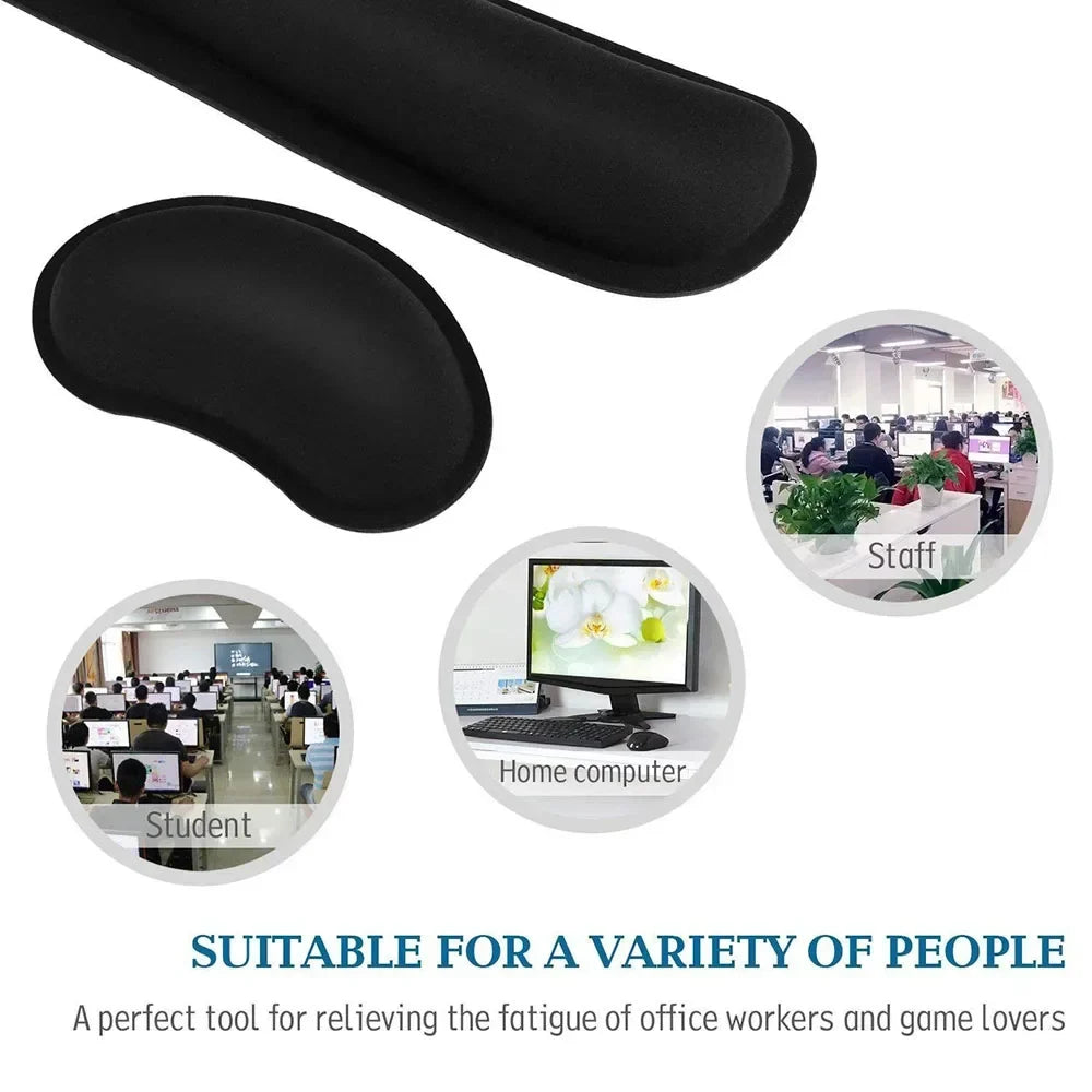 Widen Memory Foam Mouse Pad with Wrist Support – Non-Slip Keyboard & Mouse Rest for Office, PC, Laptop, and Mac