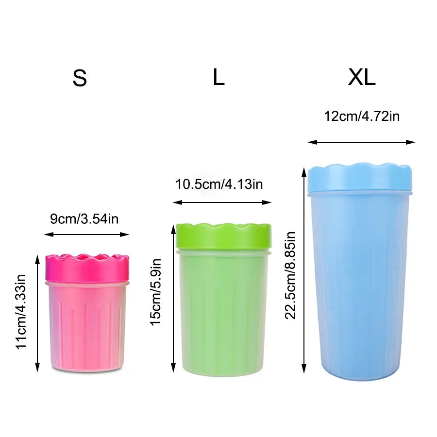 Pet Paw Cleaning Cup – Portable Silicone Dog & Cat Foot Washer | Removable Mud Cleaner (S/L/XL Sizes)