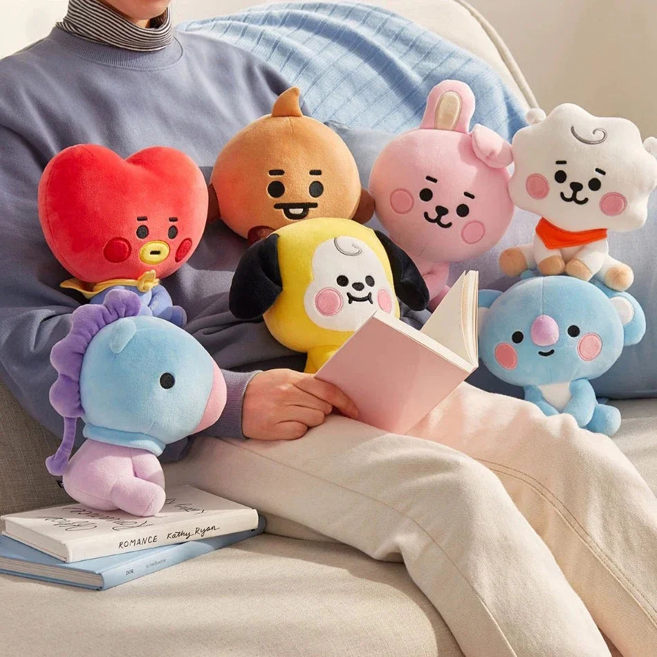 B-T-21 Plush Toy Set – Cute Cartoon Animal Keychain & Backpack Pendant, Soft Stress Relief Toy & Friend Gift