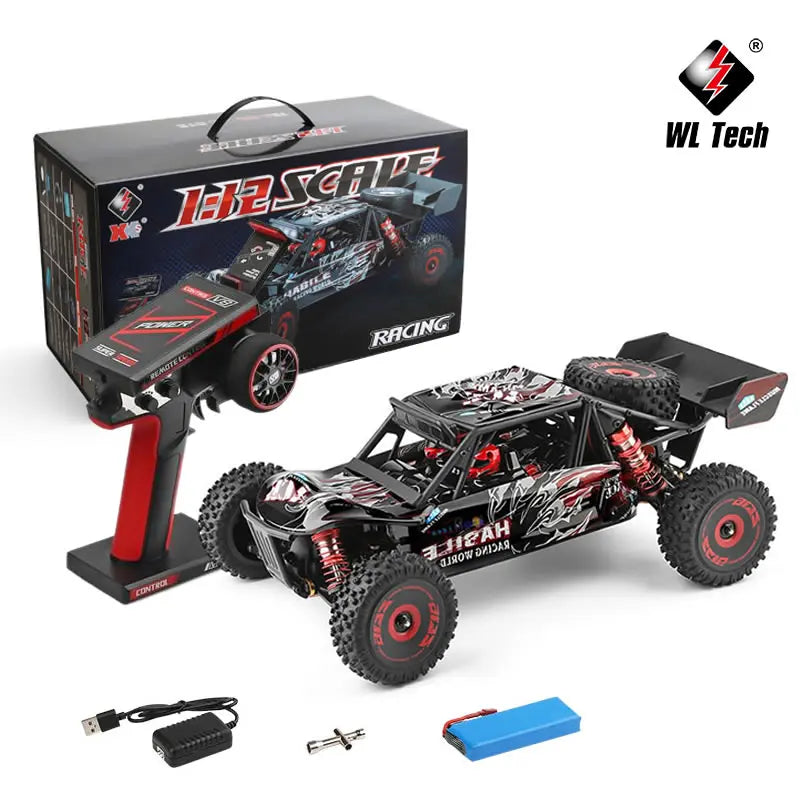 WLtoys 124016 V8 124019 Pro 1:12 4WD RC Racing Car High-Speed Brushless Motor Off-Road Remote Control Drift Climbing Kids Toys