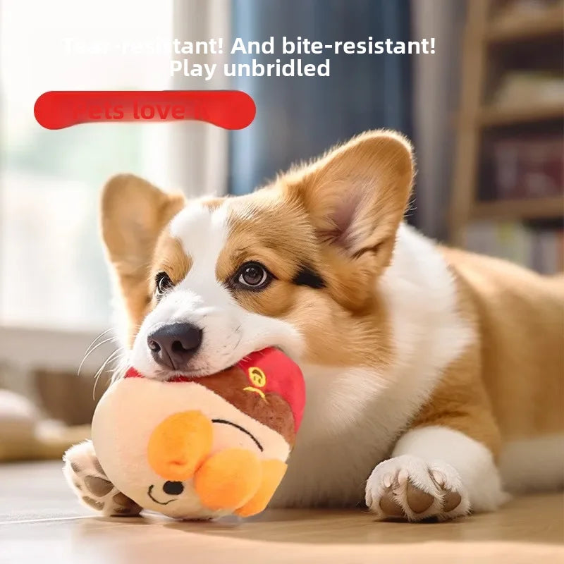 Interactive Plush Jumping Ball Dog Toy – USB Rechargeable Electric Clown Toy with Music