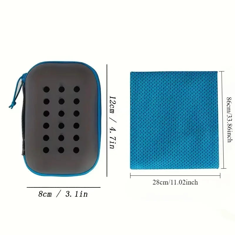 1PC New EVA Boxed Cold Sports Outdoor Cooling Fitness Towel Absorbent Instant Dry Cold Towel