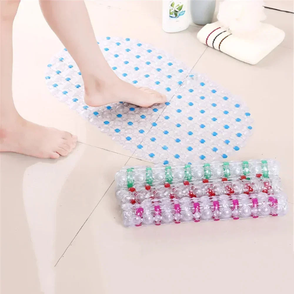 Non-Slip Bathroom Mat with Suction Cups – Massage Bath Tub Shower Rug