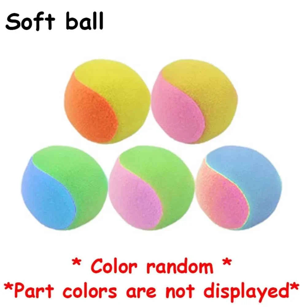 Sticky Dodge Ball Game Vest Outdoor Sports Toy Jersey Fabric  Props Throw Catch Soft Fleece Balls Safe for Kids Teens Adults