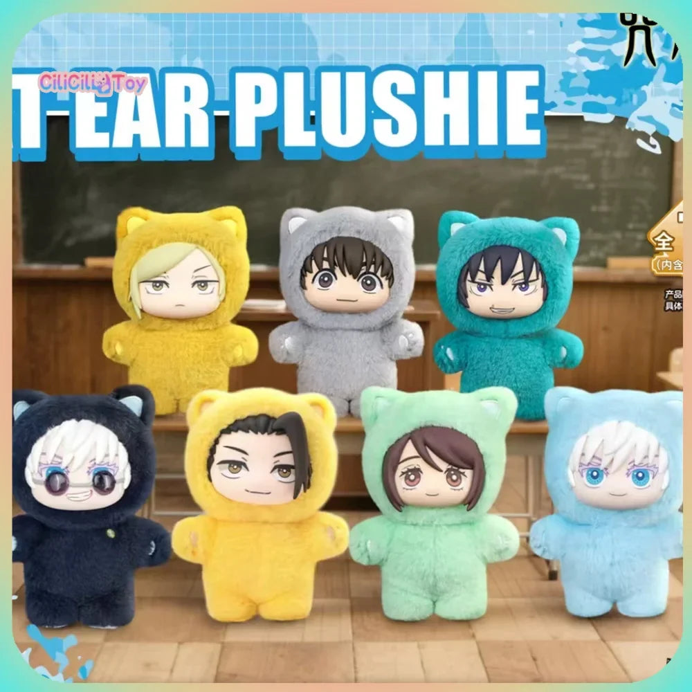 Jujutsu Kaisen 2 Cat Ear Plushie Series Blind Box Mystery Box Anime Figure Room Decoration Collection Kids Custom Gift