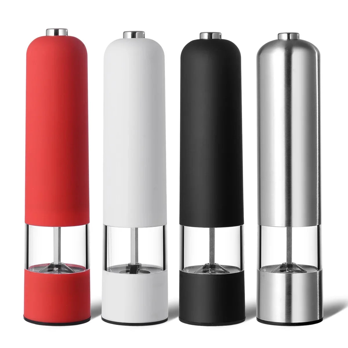 Electric Battery-Powered Salt & Pepper Grinder – Automatic Plastic Mill Shaker | Adjustable Spice Grinder for Home Kitchen Cooking