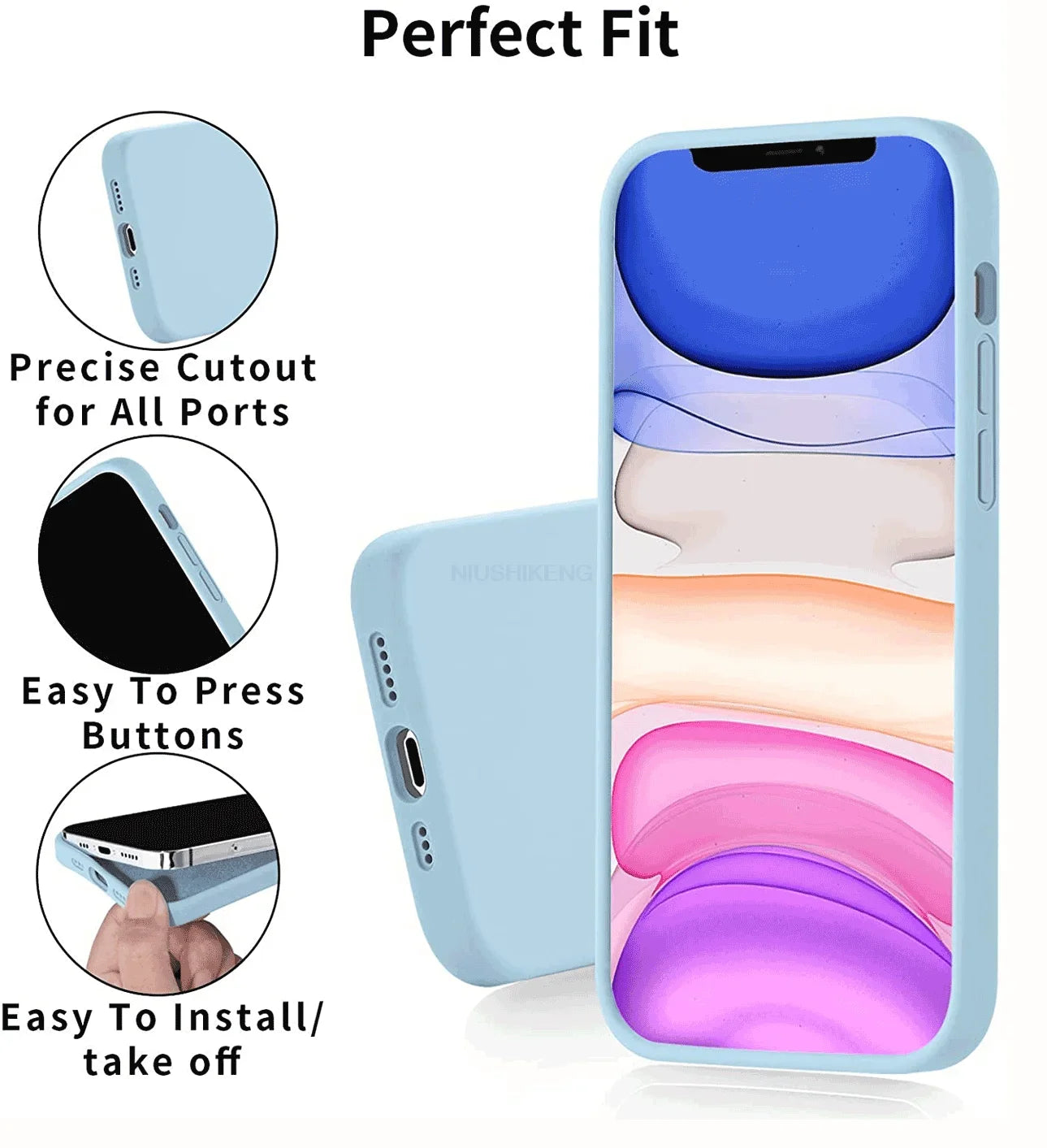 Liquid Silicone Case For iPhone 16 & 17