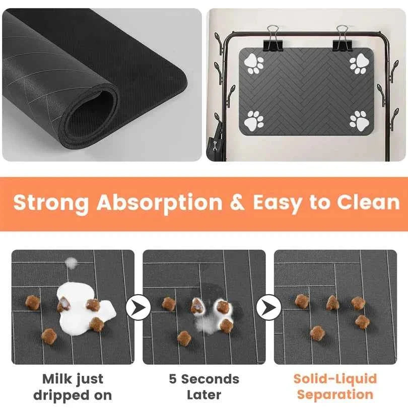 Waterproof Pet Feeding Mat for Clean Floors