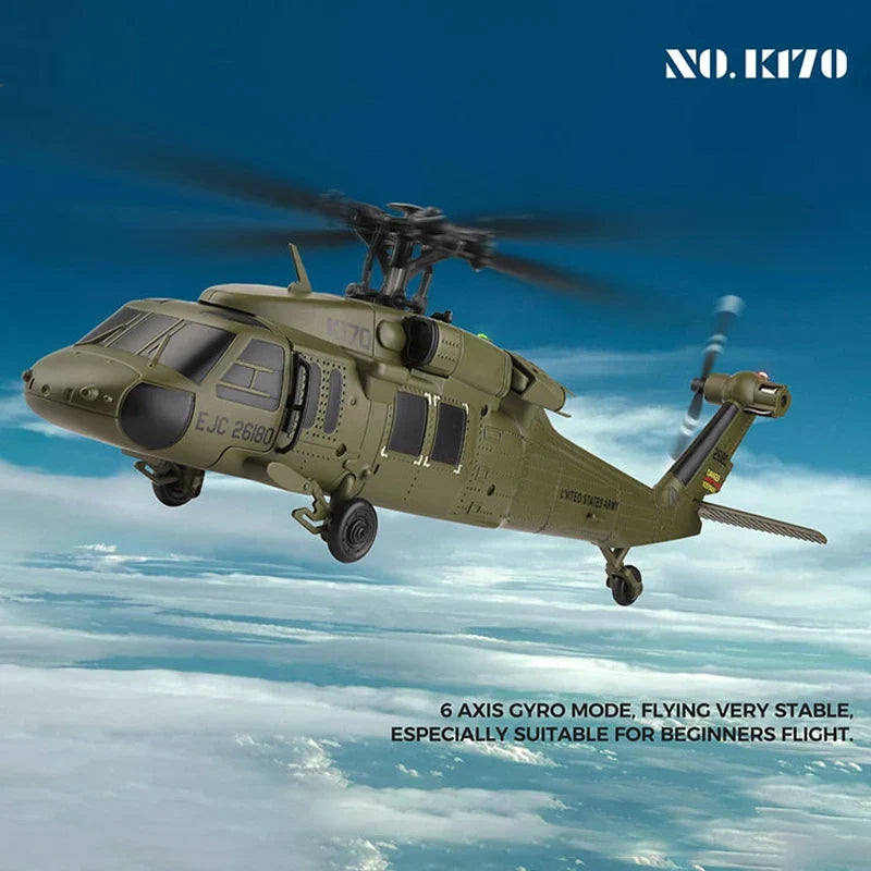 WLtoys K170 RC Helicopter 2.4G 6-Aixs Gyroscope 4CH Altitude Hold Optical Flow Remote Control Helicopter Toys for Children