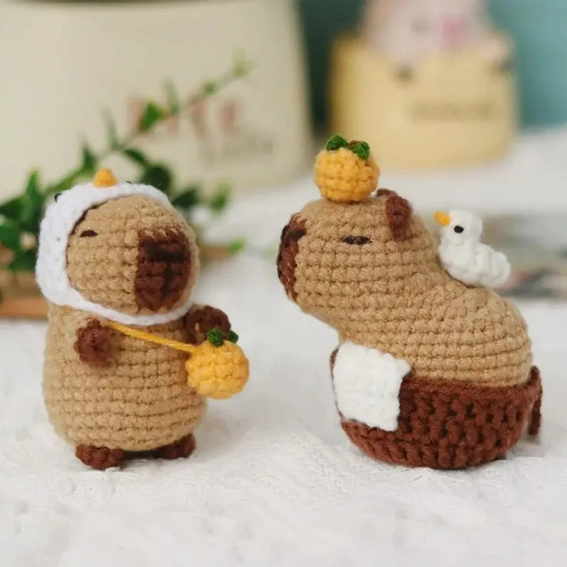 Capybara crochet Kit, Cute Animal Crochet Kit set, Christmas Gift, Crochet kit for Beginners, Crochet Kit for craft lovers