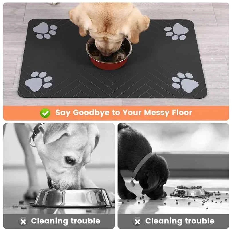 Waterproof Pet Feeding Mat for Clean Floors