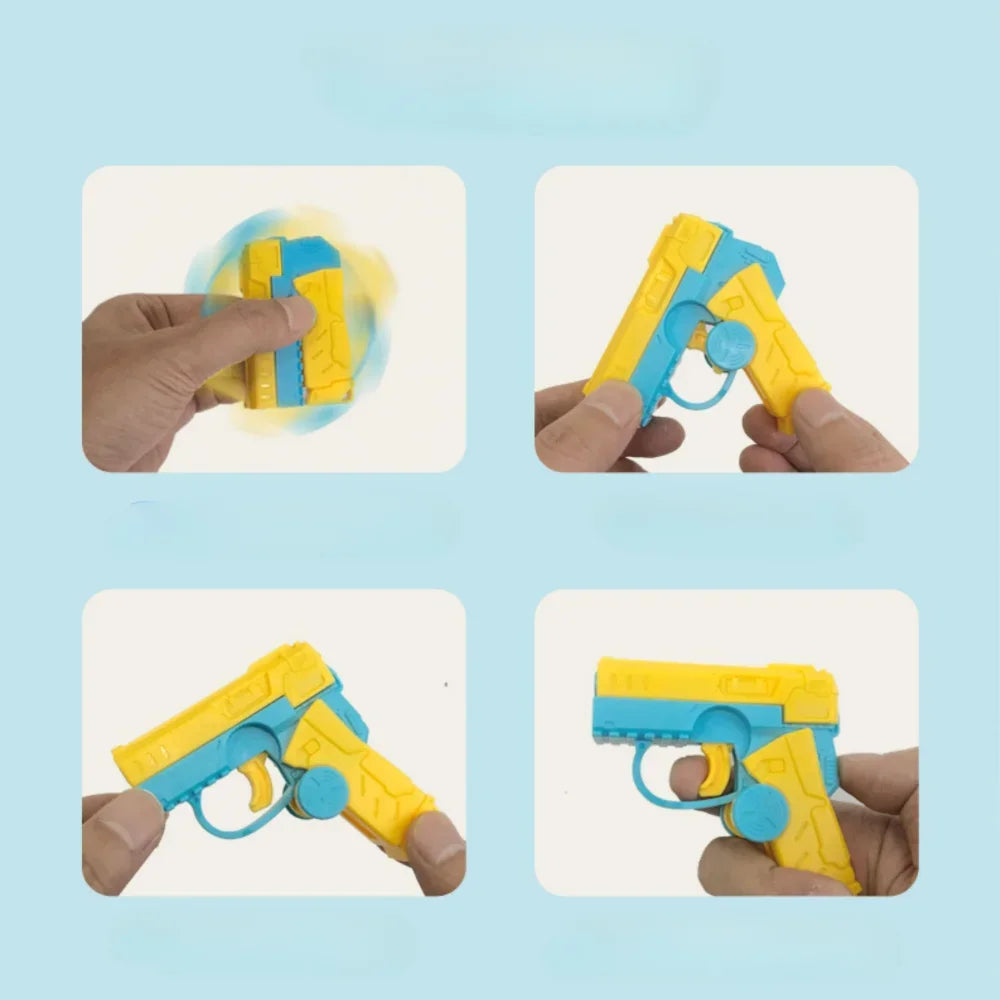 New Arrival Fidget Spinner Gun Transforming Automatic Rebound Mini Gun Toy Office Fidget Toys Creative Adult Stress Relief Toys