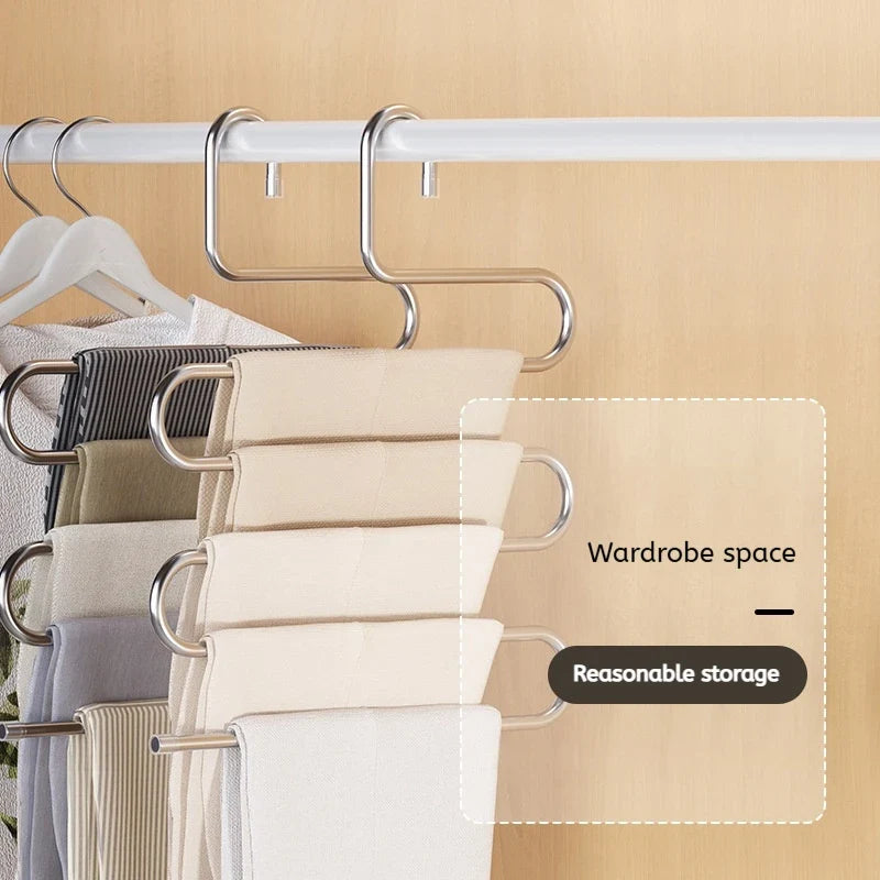 5-Layer Multi-Functional Clothes Hanger – Space Saving Non-Slip Storage Rack