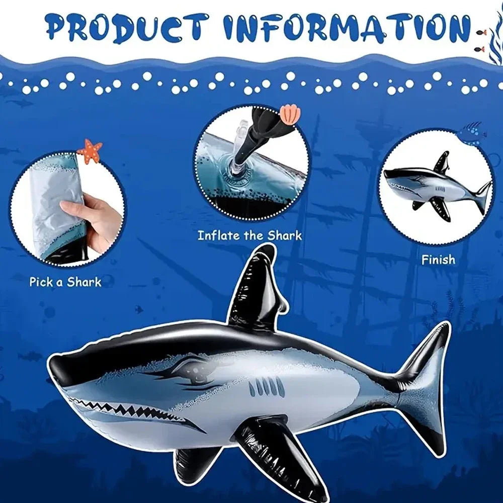 1-3pcs Inflatable Shark Toy Beach Pool Party Swimming Game Toy Water Sports Inflatable Toys Gift