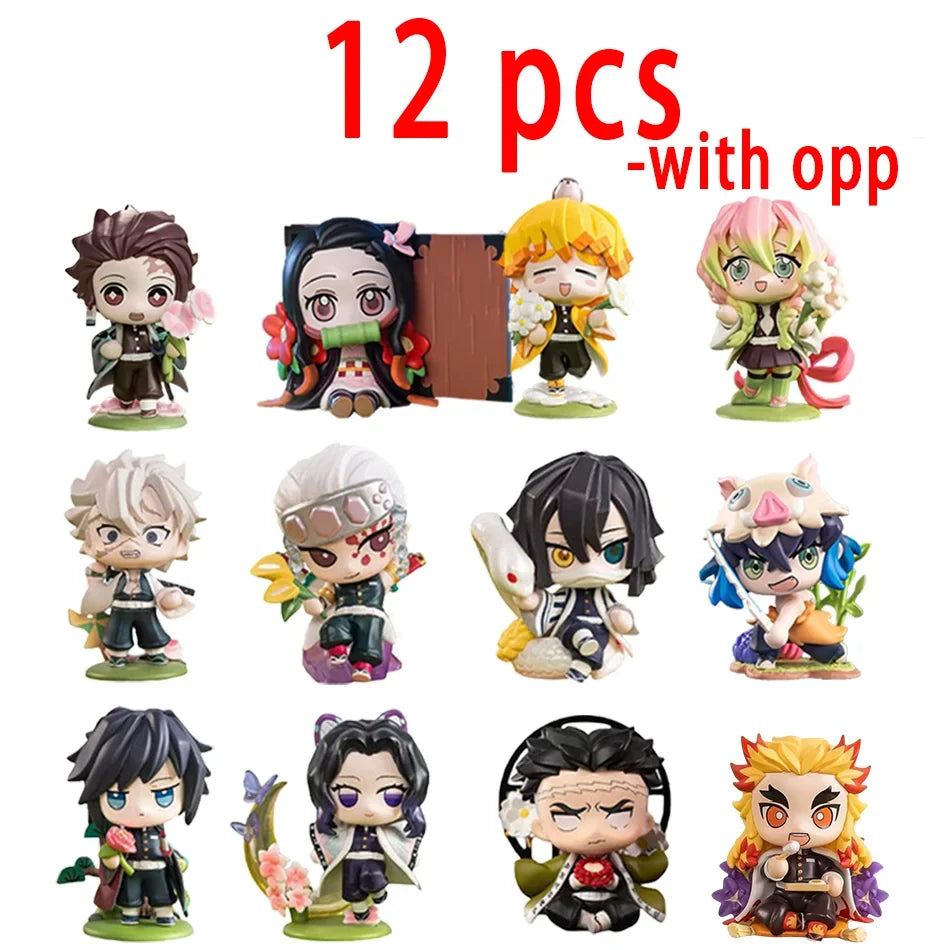 Demon Slayer Tanjiro Kamado Nezuko anime cartoon figure blind box creative personalized statue model ornament surprise gift box