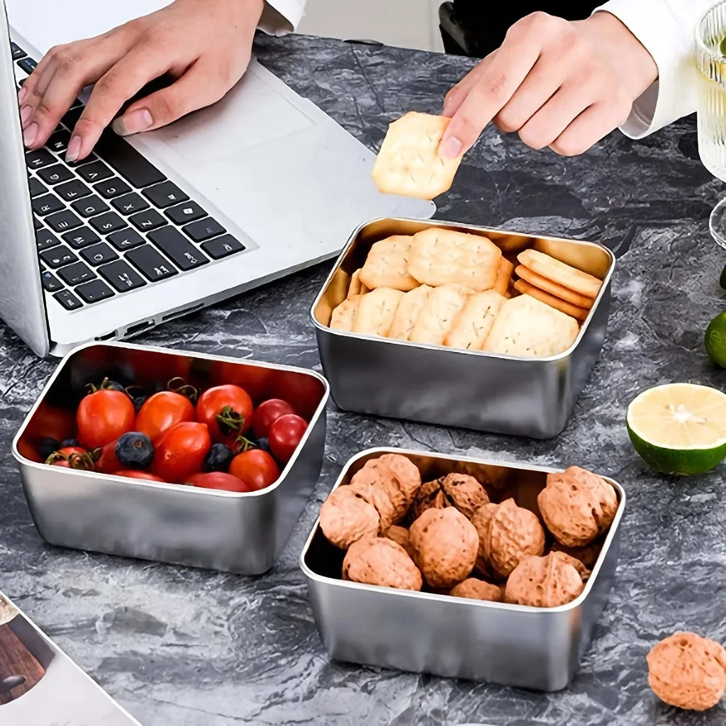Eco-Friendly Stainless Steel Food Storage Set – Leakproof, Reusable & Perfect for On-the-Go