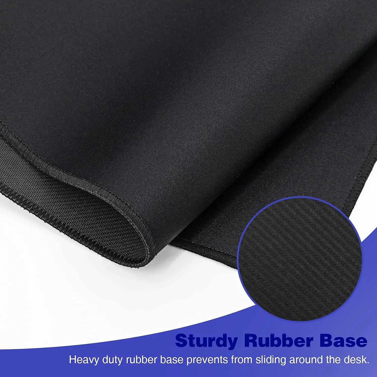 Black Gaming Mouse Pad – Large Non-Slip Desk Mat for PC, Keyboard & Mouse, Gamer Mousepad for Desktop