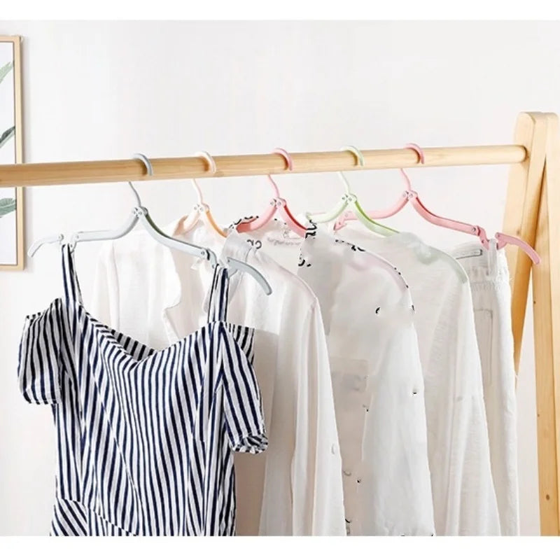 5/10PCS Foldable Portable Clothes Hangers – Travel & Home Storage Rack