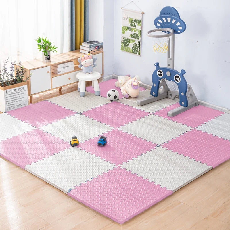 Puzzle Foam Play Mat for Children – Interlocking Tiles Baby Carpet, Kids’ Floor Padding for Home & Workout