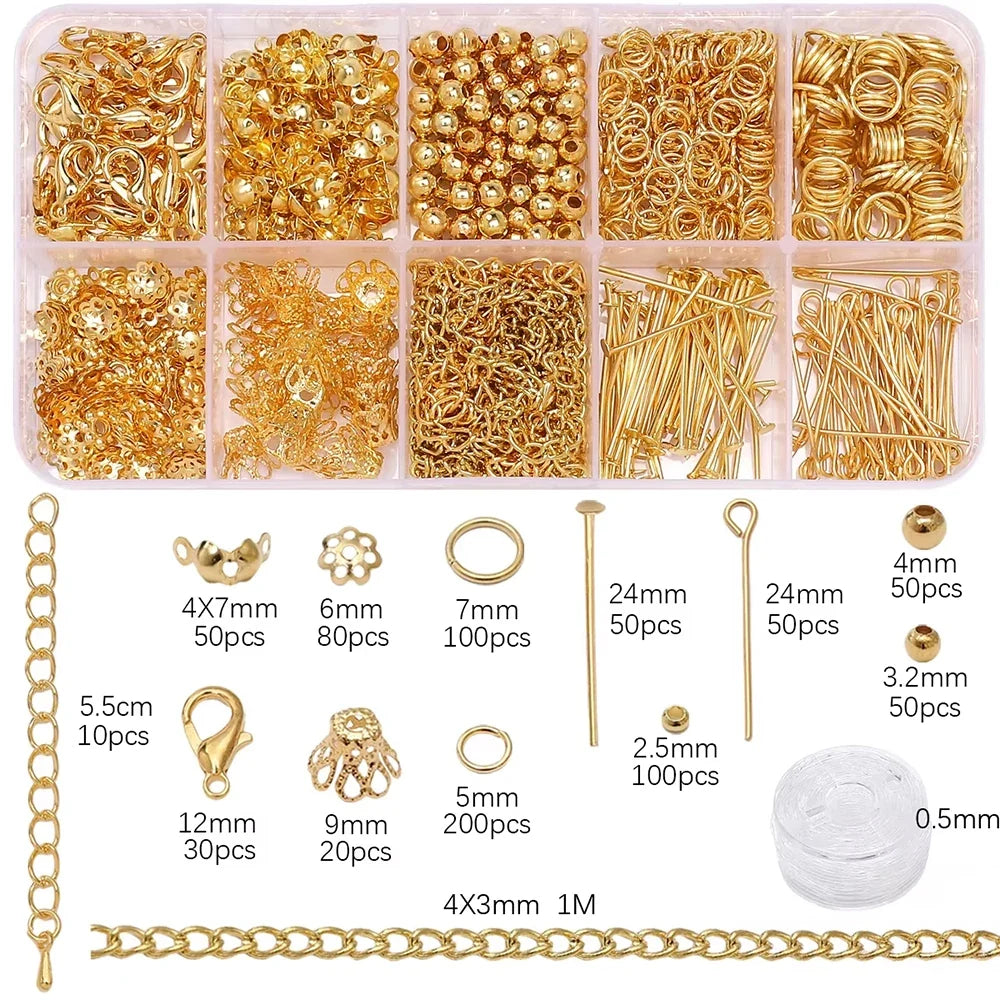 1 Set Jewelry Making Starter Kit – DIY Earrings, Necklaces & Findings for Beginners and Adults