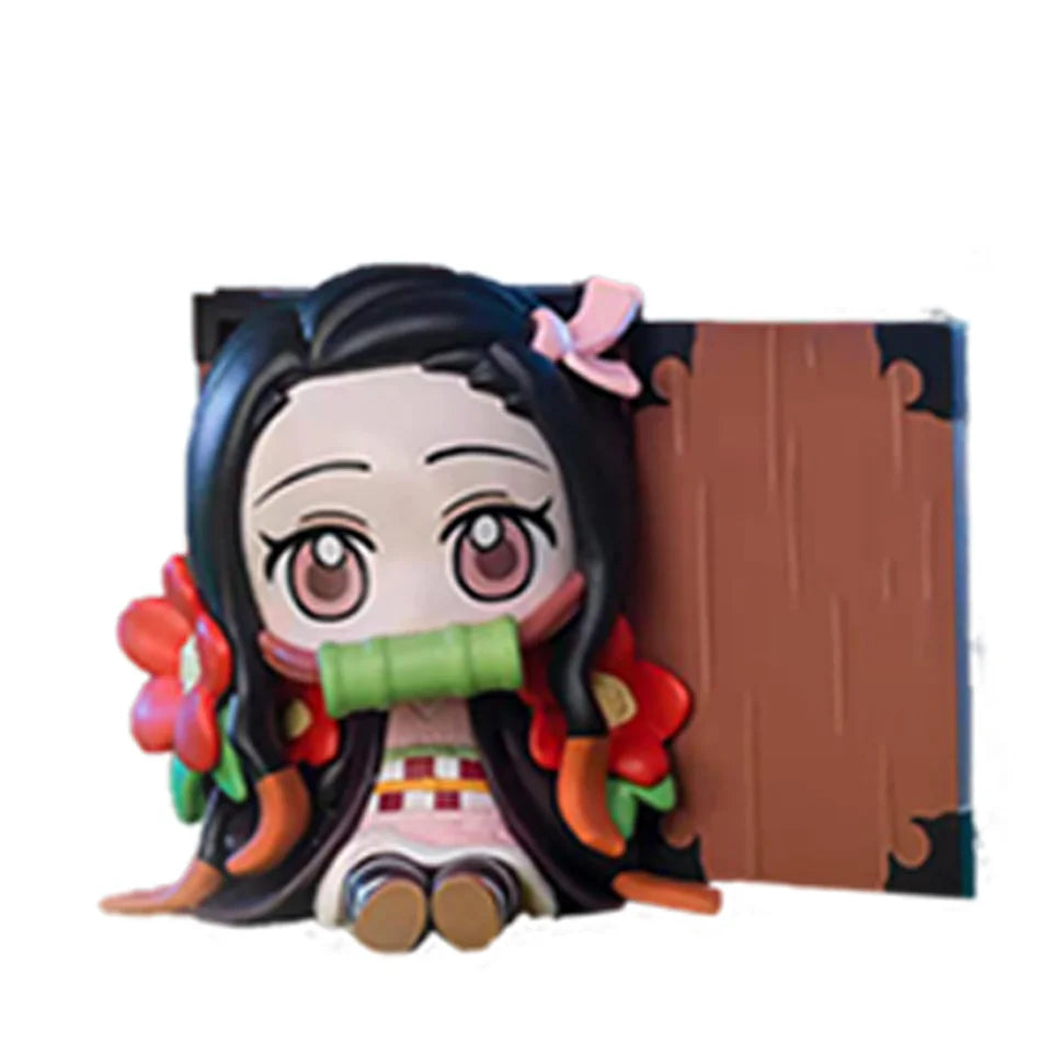 Demon Slayer Tanjiro Kamado Nezuko anime cartoon figure blind box creative personalized statue model ornament surprise gift box