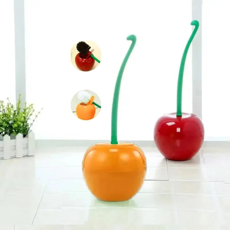 Red Cherry Toilet Brush – Creative Lavatory Holder Bathroom Accessory