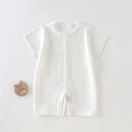 Baby Short Sleeved Jumpsuit Summer Newborn Breathable Mesh Air Conditioning Suit Boys Girls Infant Thin Sleepwear Crawling Suits