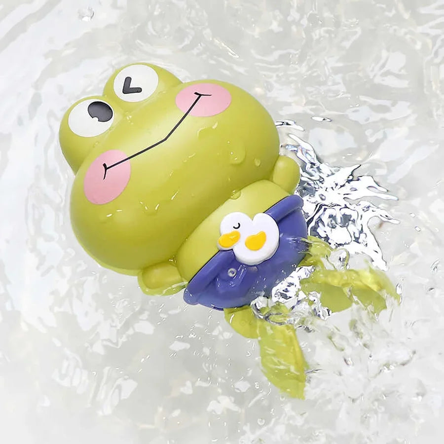 Children’s Bath Toys – Clockwork Floating & Swimming Frogs for Fun Water Play