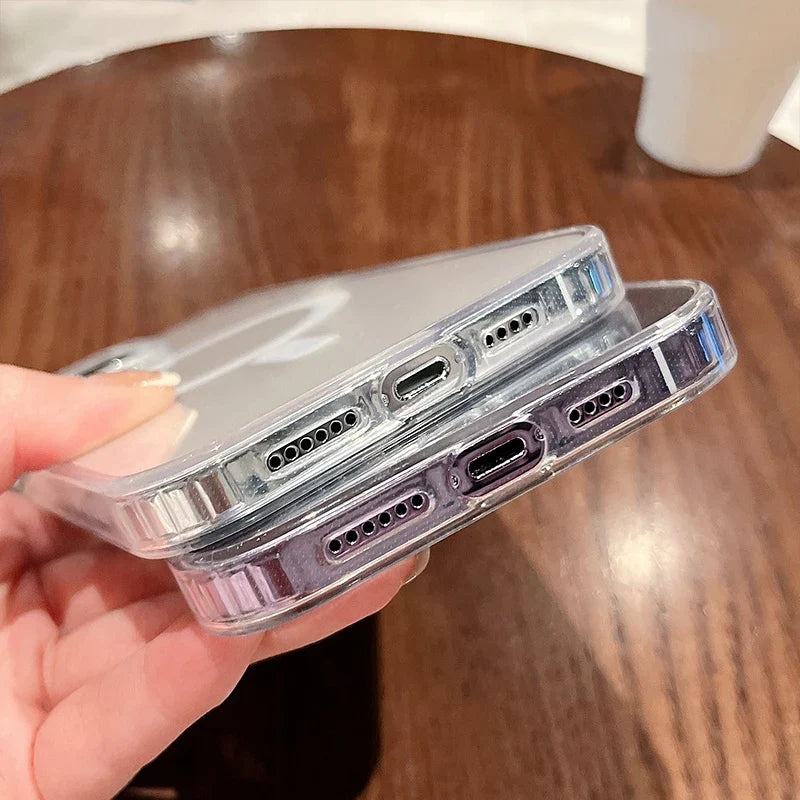 Transparent Wireless Charge Case For iPhone 17
