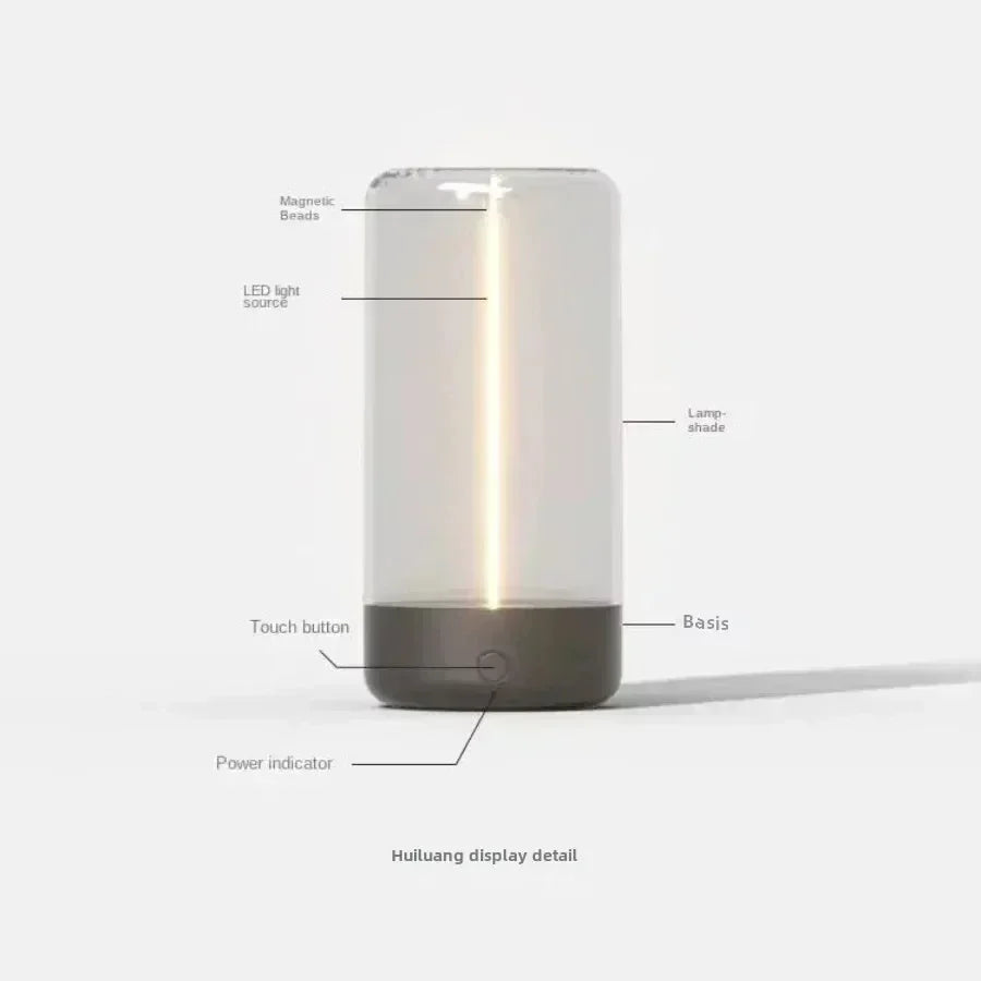 Portable quantum wire ambient magnetic light Type-C charging, eye protection function, bedroom, study, camping, Christmas gift