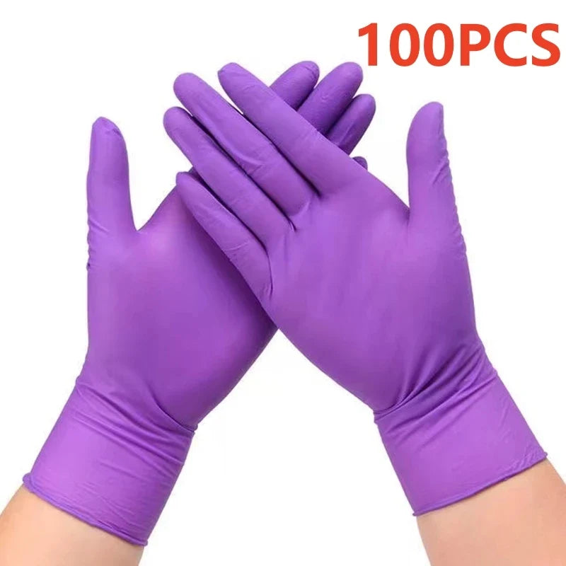 Fuchsia Nitrile Disposable Gloves – 20/100PCS, 3-mil, Powder & Latex Free, Household, Cooking, Kitchen & Esthetician Use