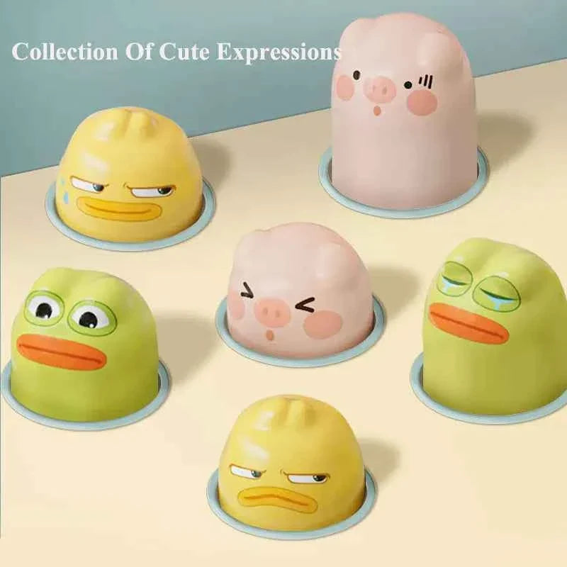 Duck/Frog/Pig Baby Toy Montessori Learning Game Educational Puzzle Gift for 12 24 Months Toddler Boy/Girl with Hammer
