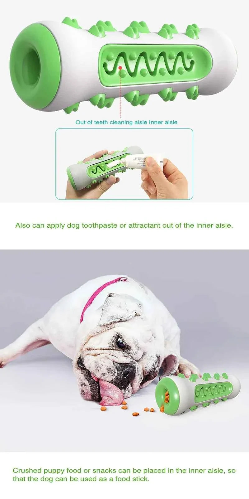 Chew-Resistant Rubber Dog Toy for Dental Health