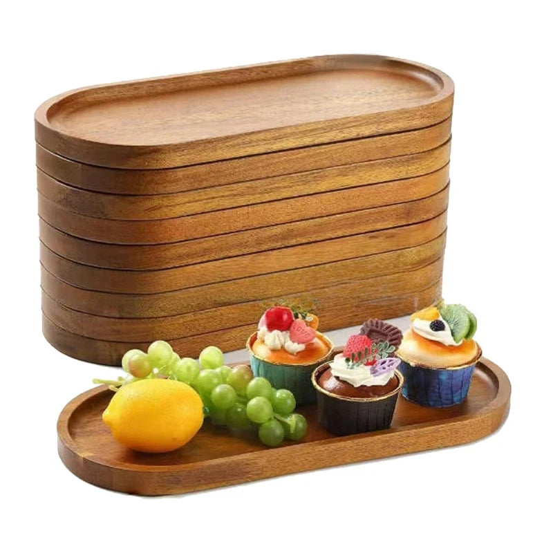 Eco-Friendly Wooden Serving Tray – Stylish & Versatile