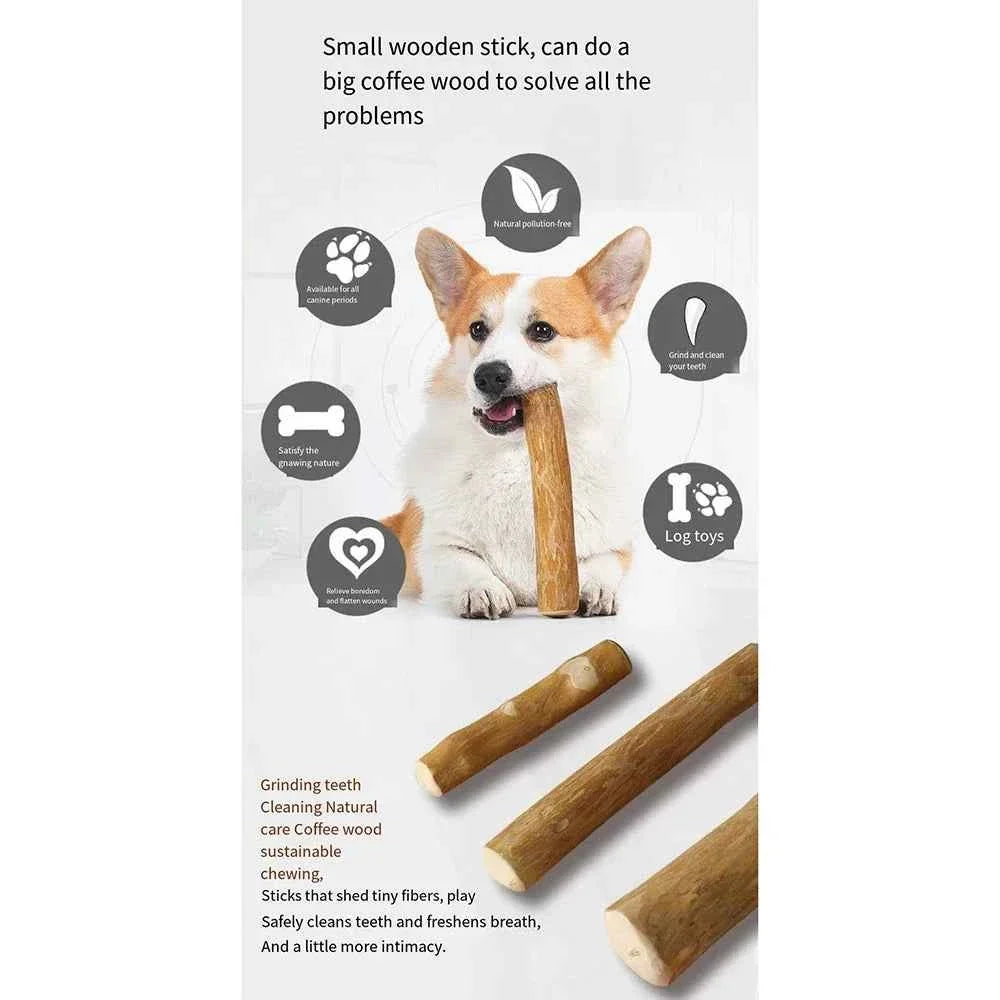 Coffee Wooden Dog Chews: A Natural Chew Toy