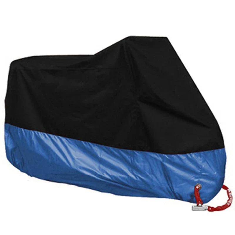 190T Black Blue Design Waterproof Motorcycle Covers Motors Dust Rain Snow UV Protector Cover Indoor Outdoor M L XL XXL XXXL 4XL