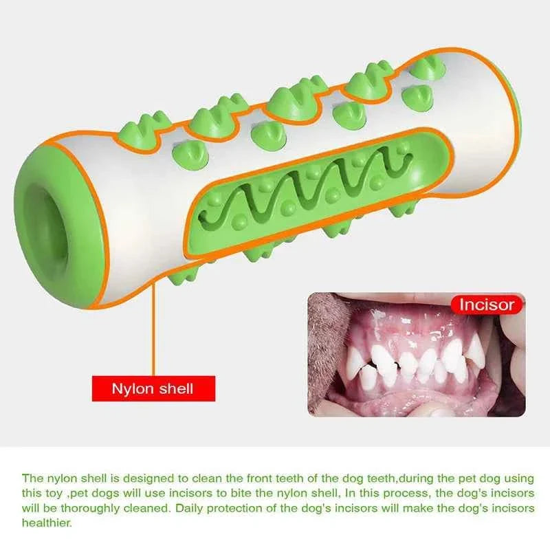 Chew-Resistant Rubber Dog Toy for Dental Health
