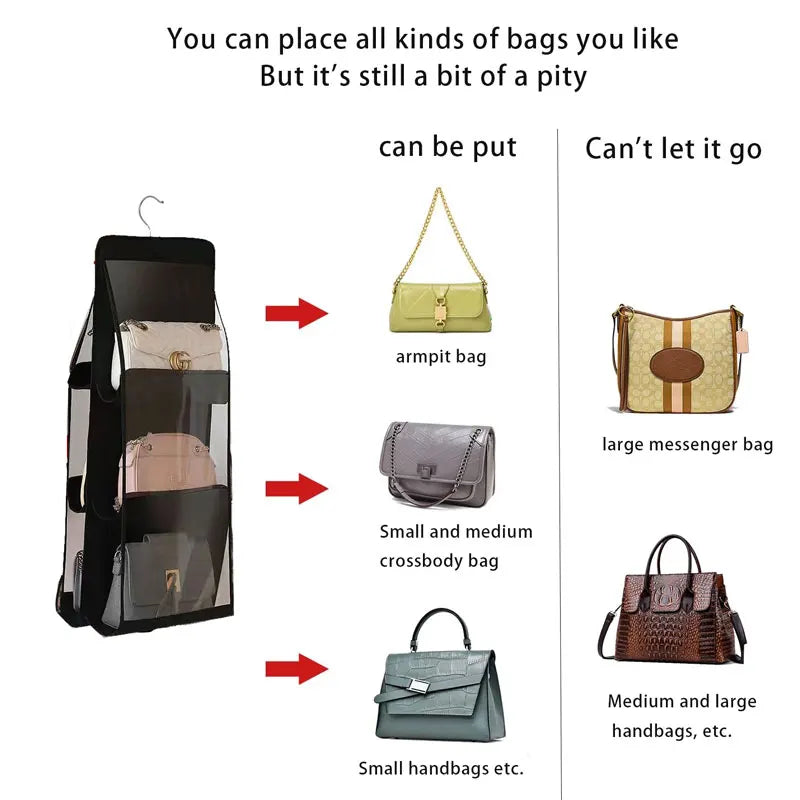 1/2PCS Hanging Storage Bags – 3/4-Layer Transparent Dust-Proof Organizer for Clothes, Bags & Accessories