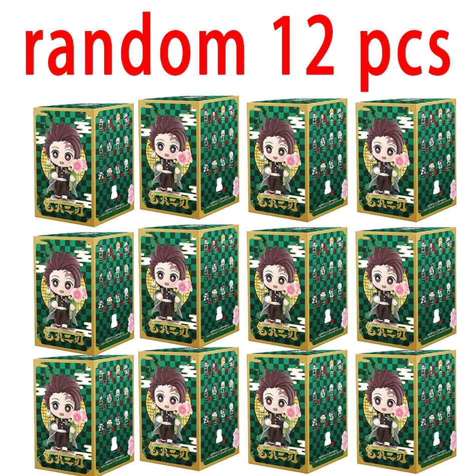 Demon Slayer Tanjiro Kamado Nezuko anime cartoon figure blind box creative personalized statue model ornament surprise gift box