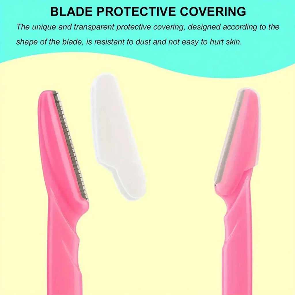 5/10/30/40 Pcs Eyebrow & Face Razor Set for Women and Men – Precision Hair Trimmer & Shaver with Protective Cover | Safe Facial Hair Remover