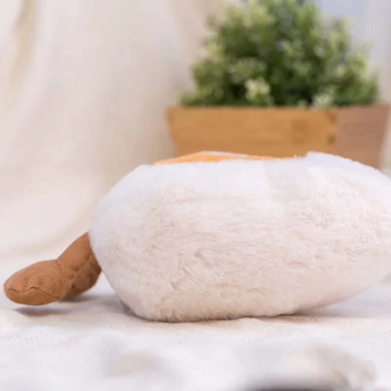 Cute Cartoon Egg & Toast Plush Toy – Breakfast Expression Stuffed Doll Pillow | Soft Baby Comfort Toy & Christmas Gift
