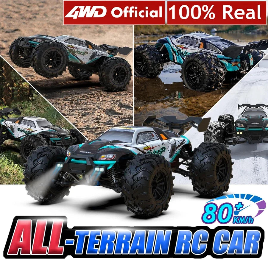 4WD Remote Control Car Off Road 4x4 RC High Speed Buggy Truck Super Brushless 50 or 80KM/H Fast Drift Racing Toy Kids Adults