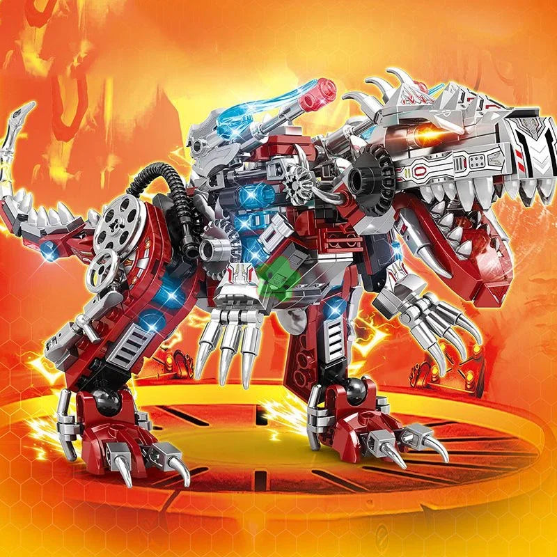 2IN1 Jurassic Mechanical Indominus Rex Dinosaur World Model Building Blocks City Fighter Dino Park Bricks Children Toy