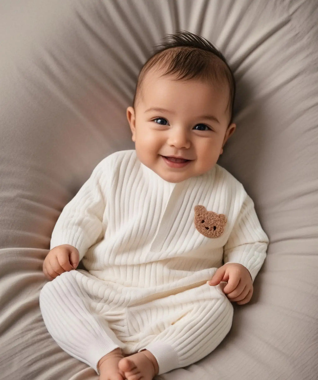 Bodysuit & One Pieces for Boys Girls Newborn Rompers Solid Color 100 Cotton 0-24M Long Sleeve Loungewear Outfit Thin Cute Design