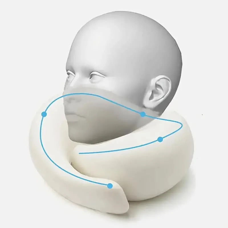 Travel Neck Pillow – U-Shaped Memory Foam Snail Style Neck Support