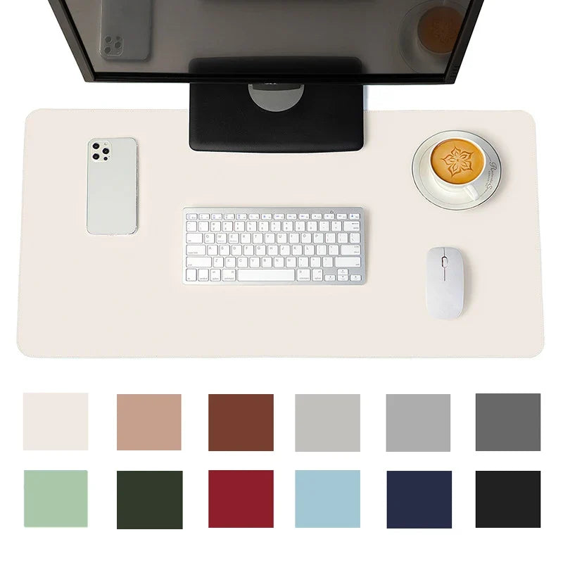 White Mouse Pad – Large Portable Waterproof Non-Slip PU Suede Gaming & Office Desk Mat for Keyboard and Mouse