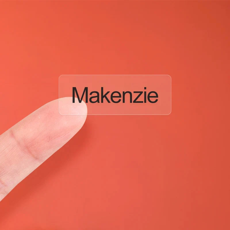 Transparent Waterproof Name Stickers for School-Custom Labels,Multilingual Text, Kids DIY Crafts & Sports Bottle Marking