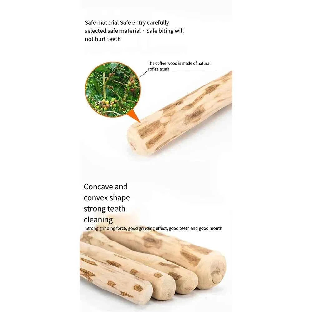 Coffee Wooden Dog Chews: A Natural Chew Toy